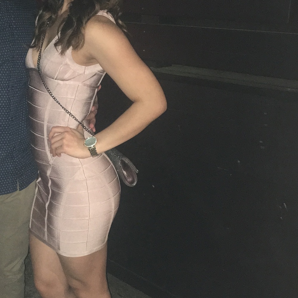 House of Cb champagne dress